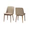 Baxton Studio Mid-Century inWalnutin Light Brown/Beige Faux Leather Dining Chair 115-6135 - alternate 1